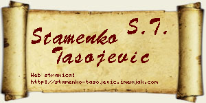 Stamenko Tasojević vizit kartica